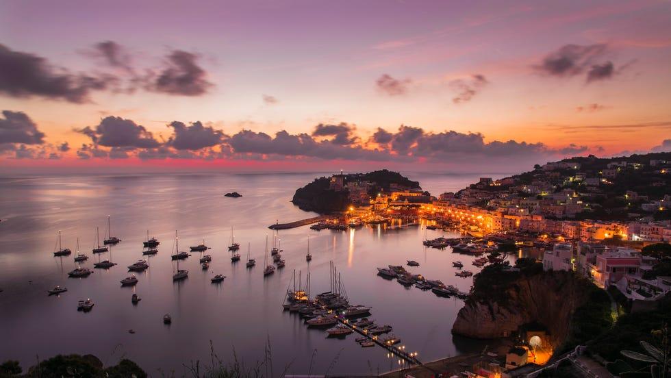 coucher de soleil sur la mer