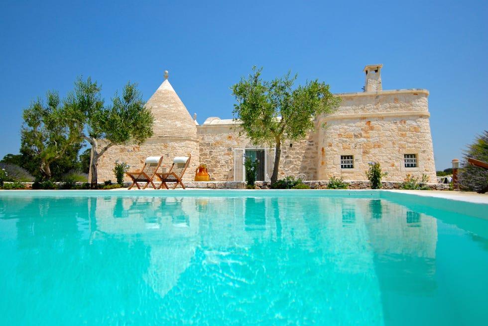 Bleu, Piscine, Propriété, Bâtiment, Azur, Vacances, Domaine, Villa, Été, Tourisme