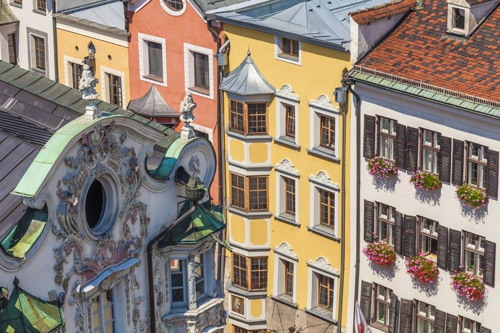 Autriche, Tyrol, Innsbruck, Helblinghaus, baroque, façade en stuc