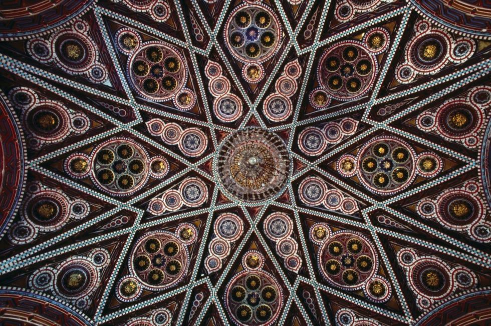 Motif, Arts visuels, Marron, Symétrie, Motif, Art, Design, Dôme, Textile, Plafond, 