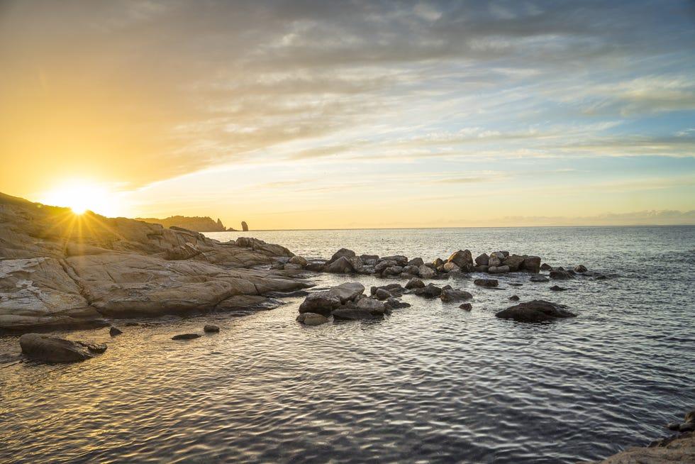 Ciel, Corps d'eau, Mer, Horizon, Nature, Eau, Côte, Océan, Rivage, Coucher de soleil,