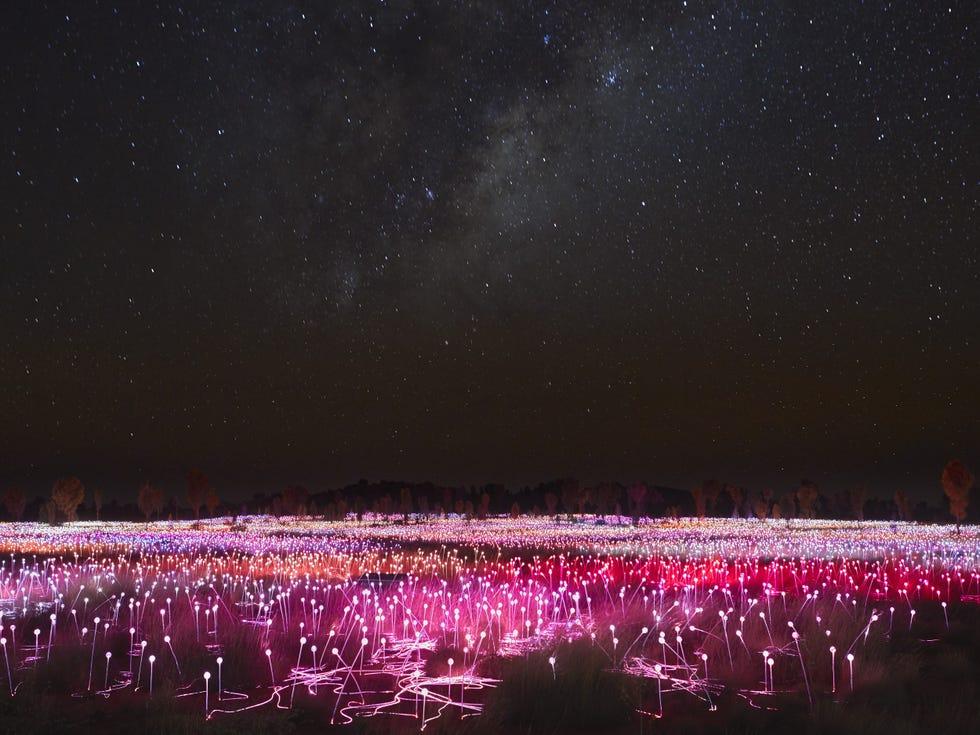 Ciel, Nuit, Rose, Lumière, Violet, Atmosphère, Eau, Éclairage, Espace, Minuit, 