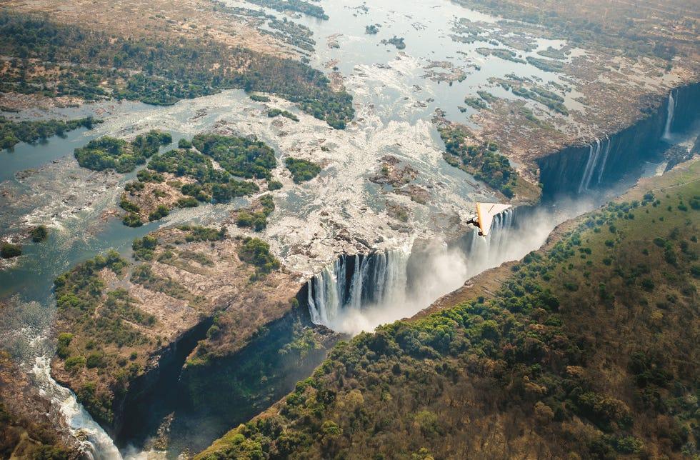 Ressources en eau, Eau, Paysage naturel, Nature, Photographie aérienne, Cascade, Cours d'eau, Rivière, Phénomène géologique, Vue plongeante, 