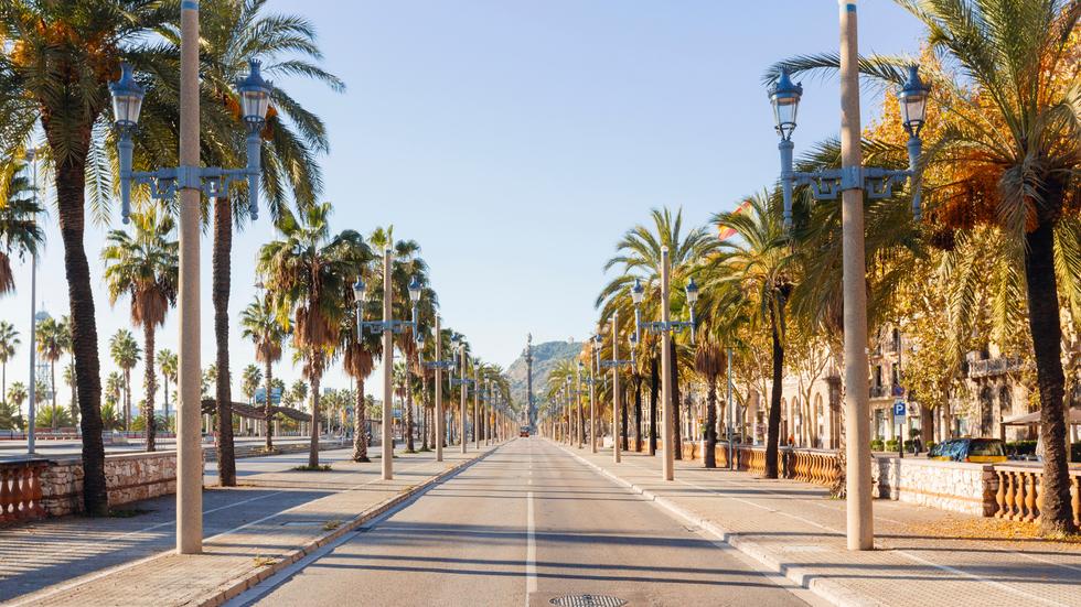 rue vide barcelone