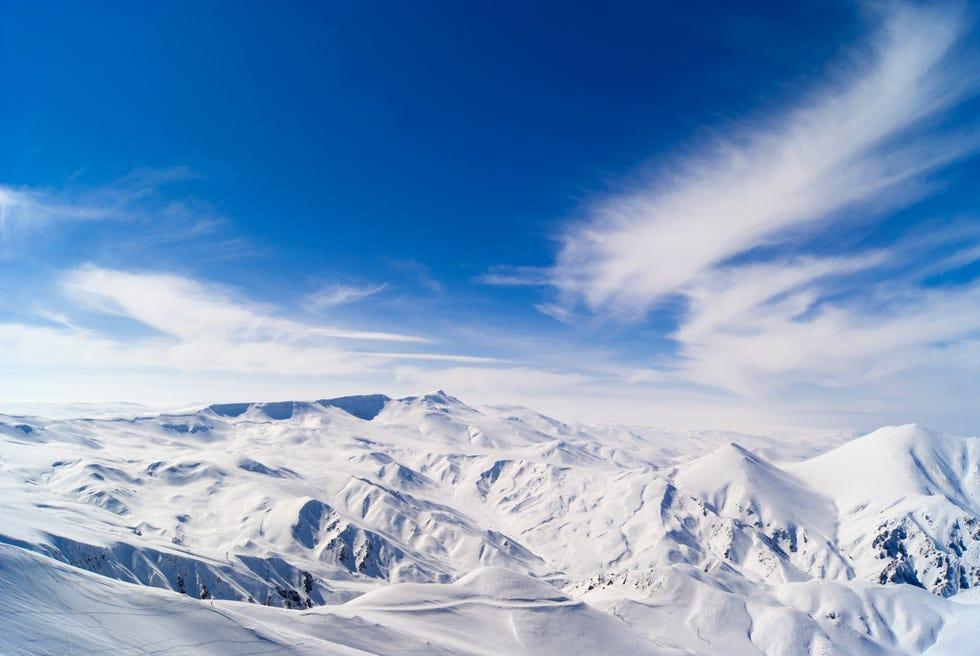 Formes terrestres montagneuses, Montagne, Ciel, Neige, Chaîne de montagnes, Hiver, Formation glaciaire, Massif, Alpes, Phénomène géologique