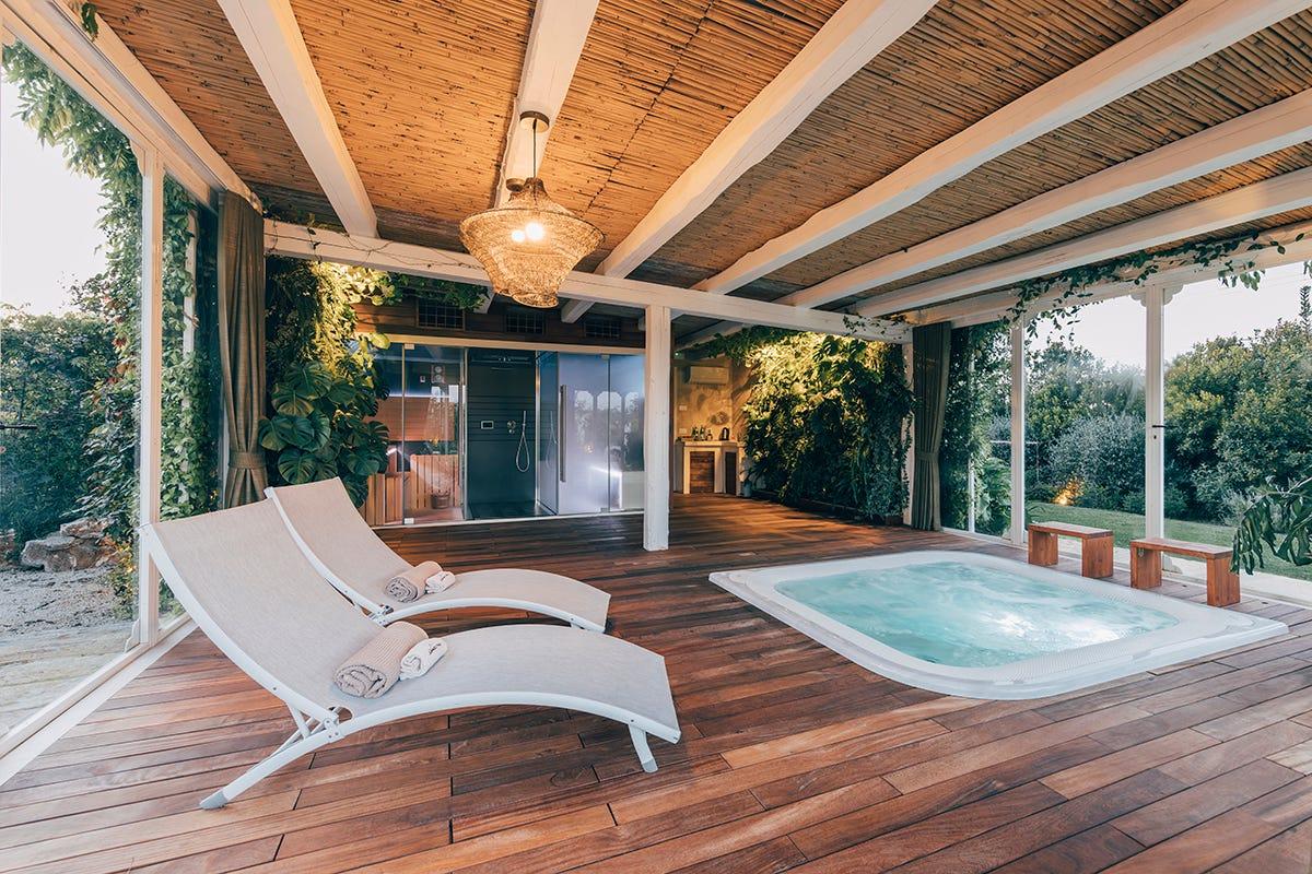 a swimming pool in a house