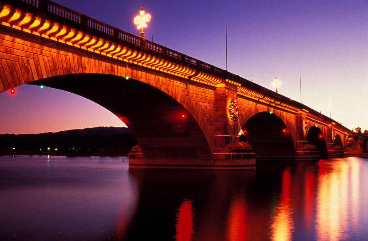 The rebuilt London Bridge in Lake Havasu City, Arizona.